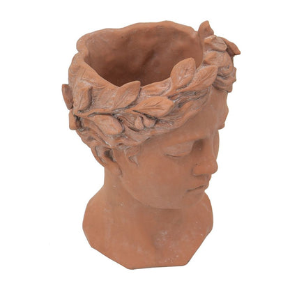 D7X11&quot; Visage Head Bust Planter - Brown