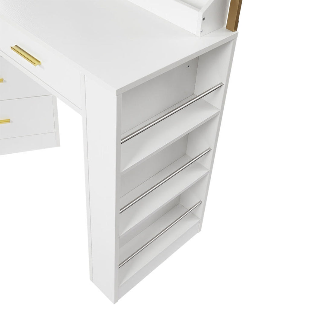 Modern 8 Drawer Dresser For Bedroom Ample Storage Wide Chest Of Drawers, Sturdy &amp; Safe - White
