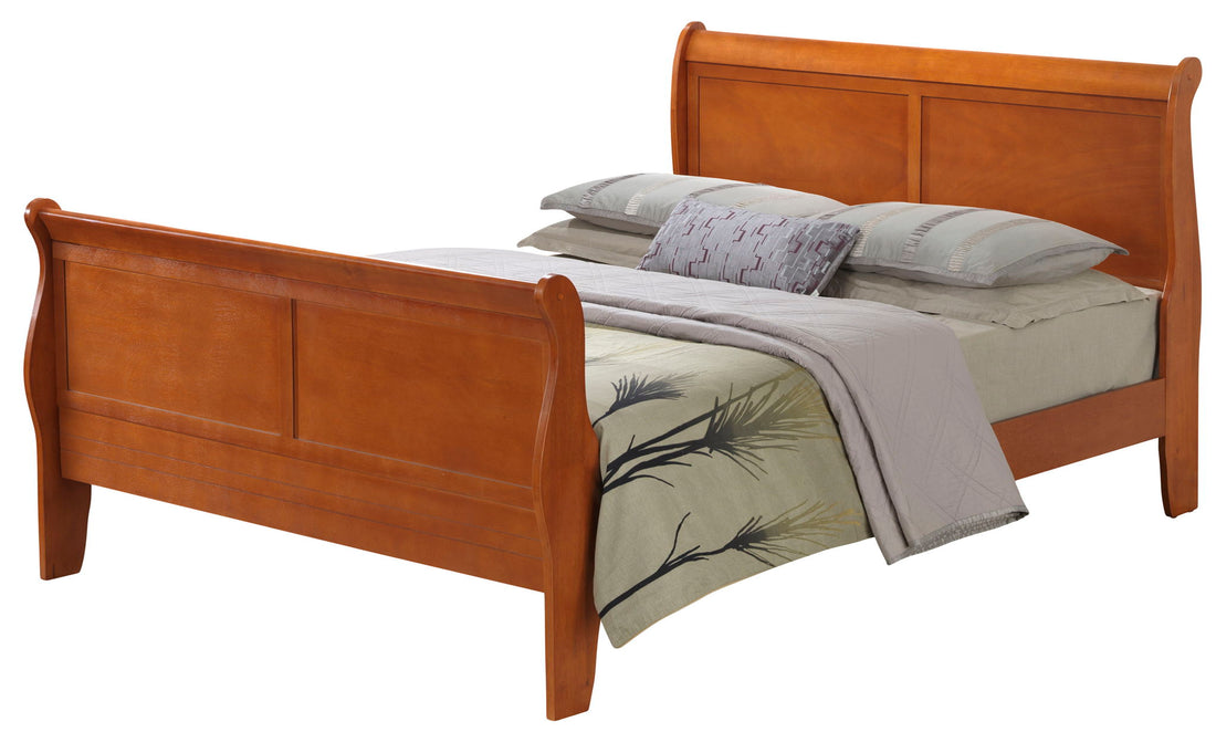 Louis Phillipe - Panel Sleigh Bed