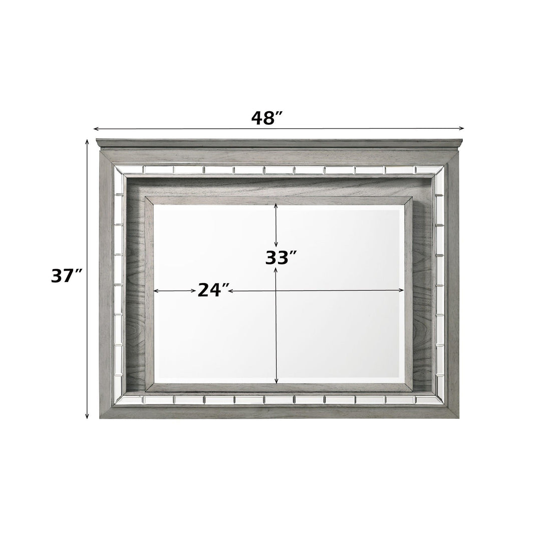 Antares - Mirror With LED - Light Gray