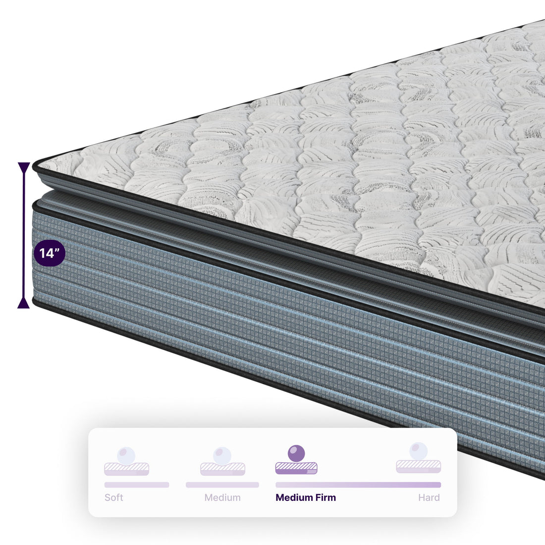 Isabella - 14&quot; Hybrid Pillow Top Mattress