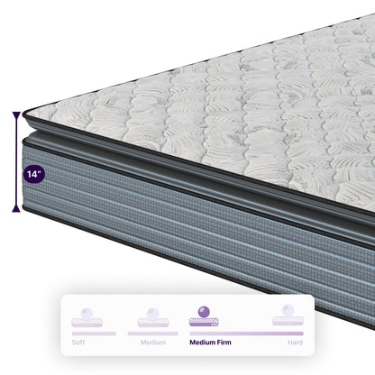 Isabella - 14&quot; Hybrid Pillow Top Mattress