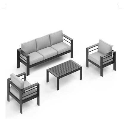 Outdoor Patio Set, All-Weather With Thick Cushions