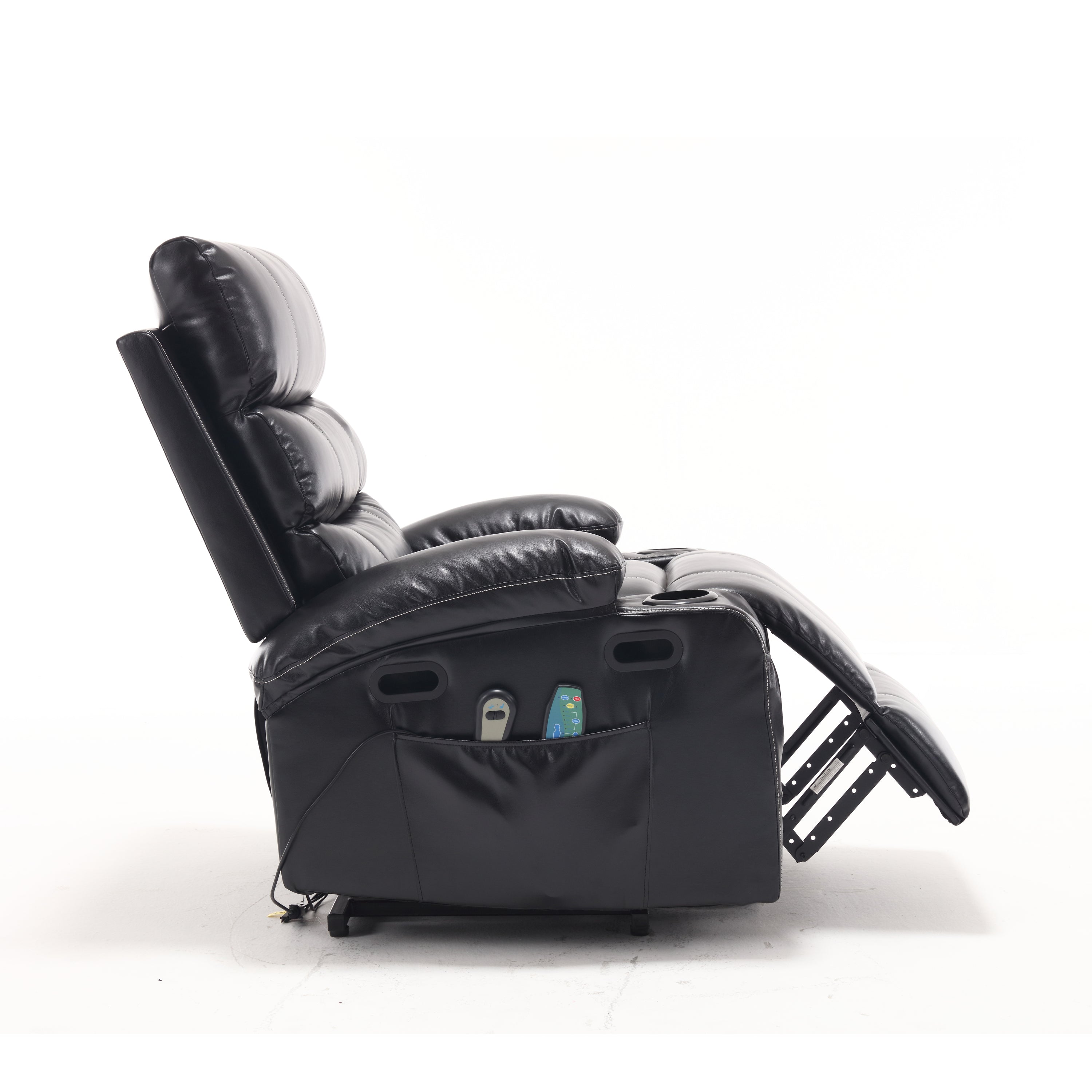 21&quot;seat width,large size Electric Power Lift Recliner Chair Sofa for Elderly, 8 point vibration Massage and lumber heat, Remote Control, Side Pockets and Cup Holders, cozy fabric, overstuffed arm pu