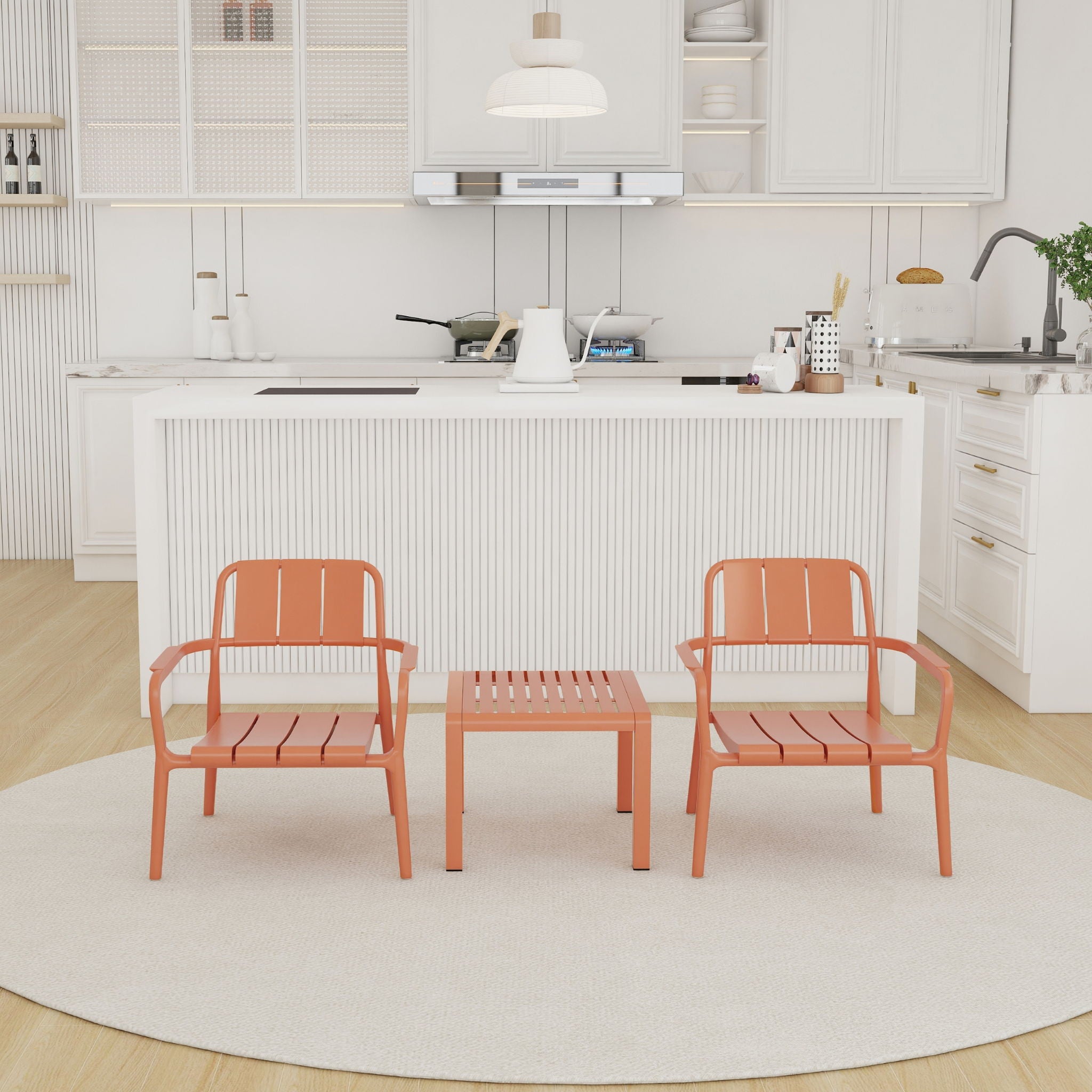 3 Piece Indoor / Outdoor Leisure Table And Chair Set