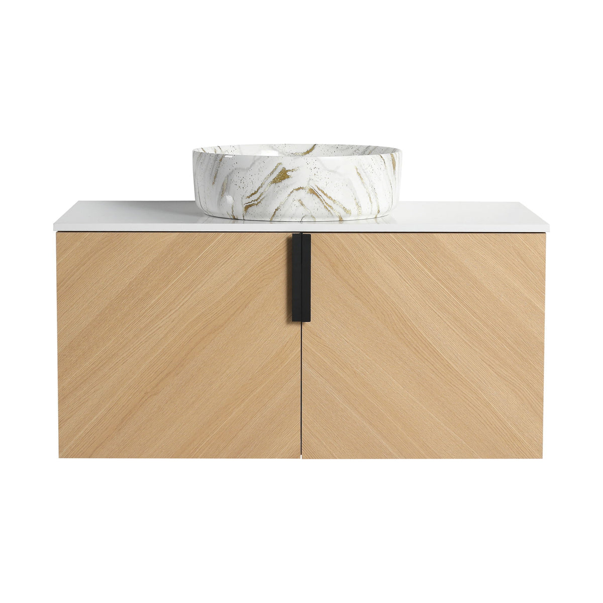Wall Mounted Bathroom Vanity &amp; Art Sink