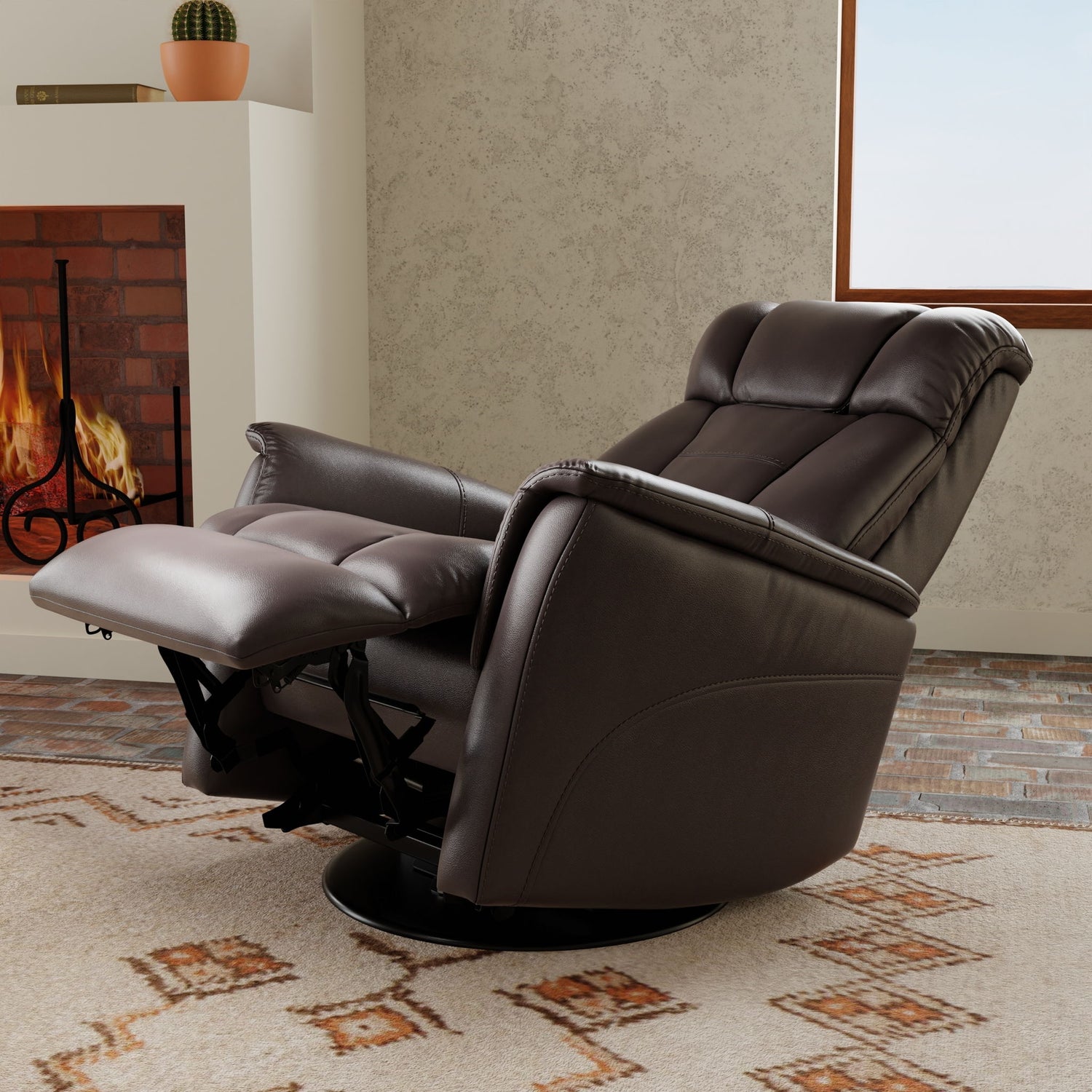 Bentley - Swivel Glider Recliner With Manual Adjustable Headrest &amp; Footrest