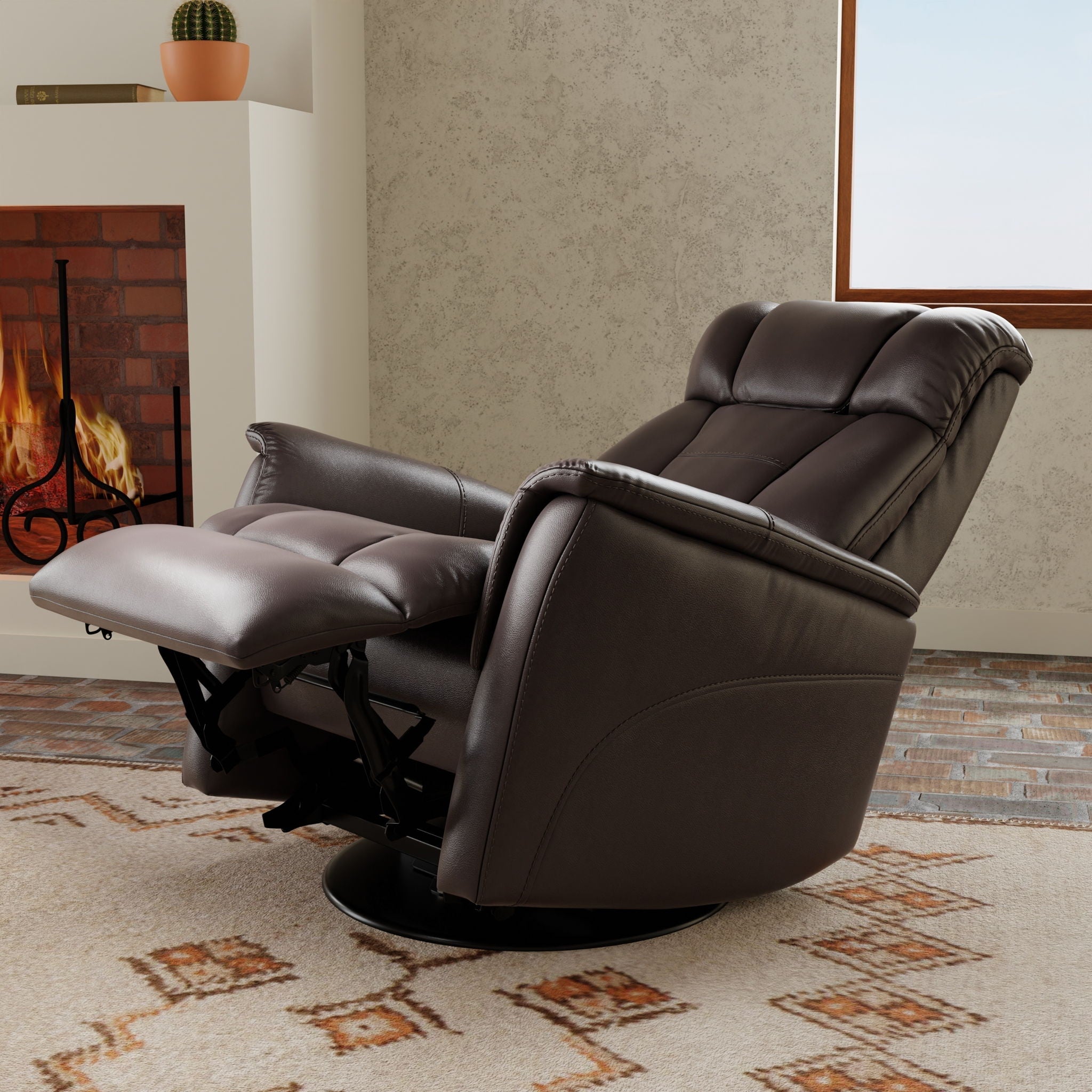 Bentley - Swivel Glider Recliner With Manual Adjustable Headrest &amp; Footrest