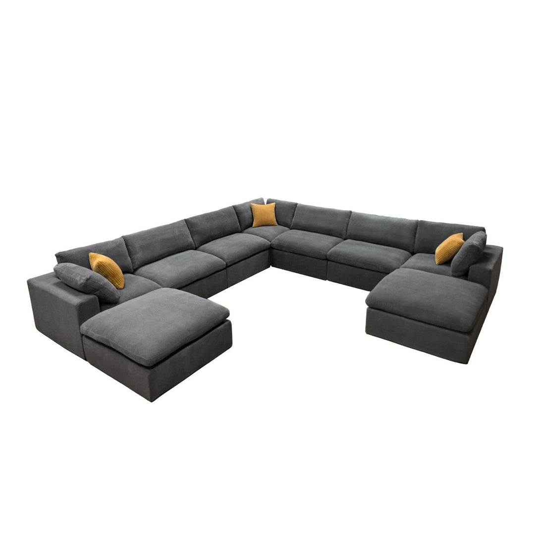 Custom Configuration Modular Sectional &amp; Toss Pillows