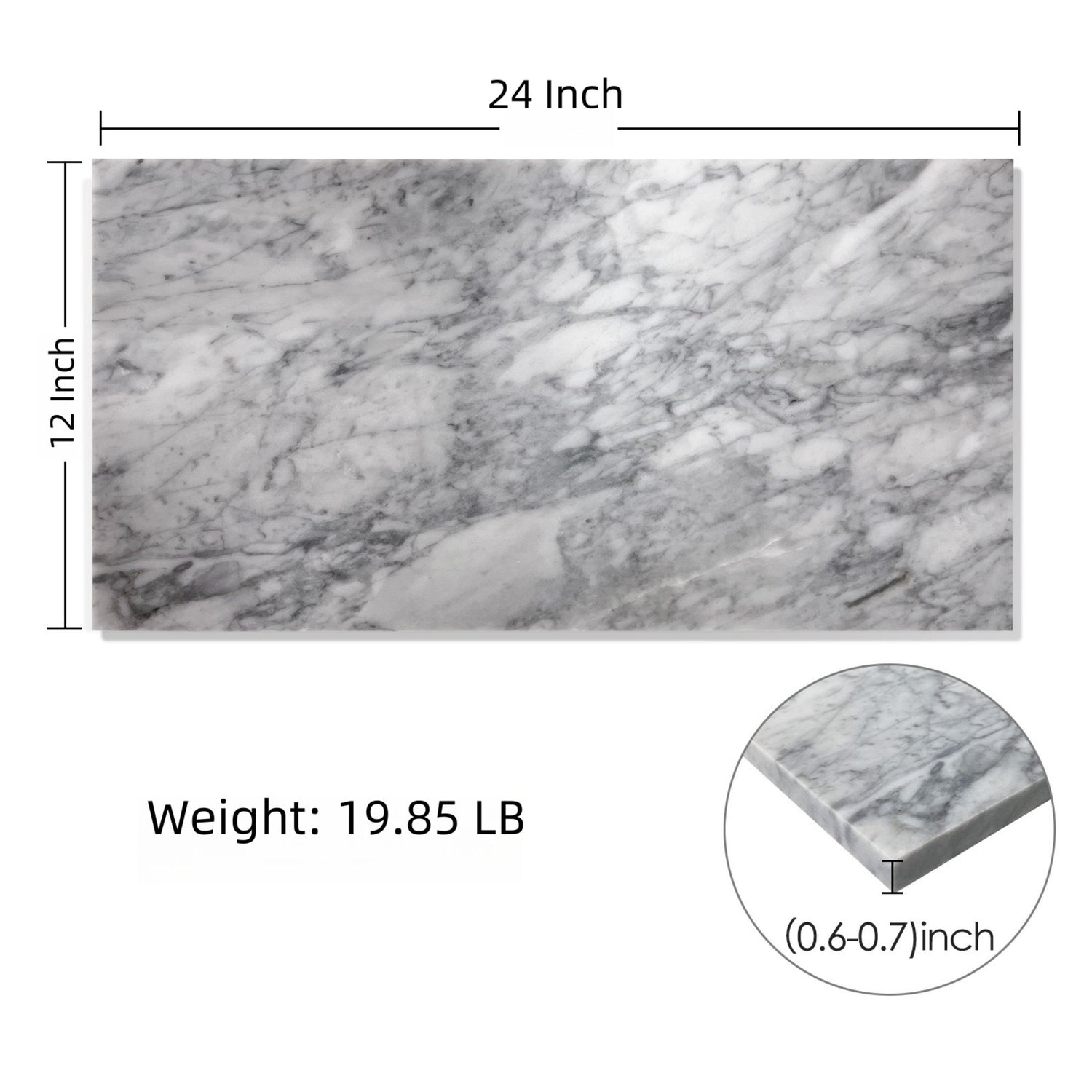 Natural Marble Polished Tile For Wall And Floor (Set of 4)