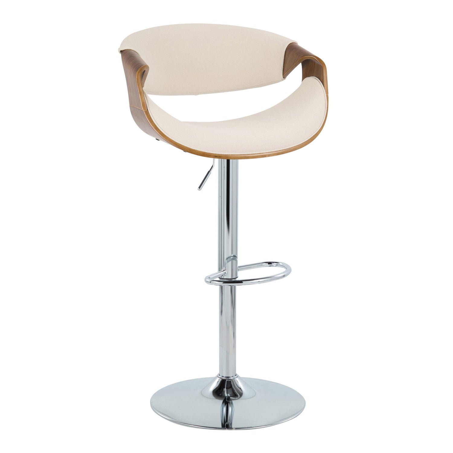 Curvo - Mid Century Modern Adjustable Barstool &amp; Swivel (Set of 2)
