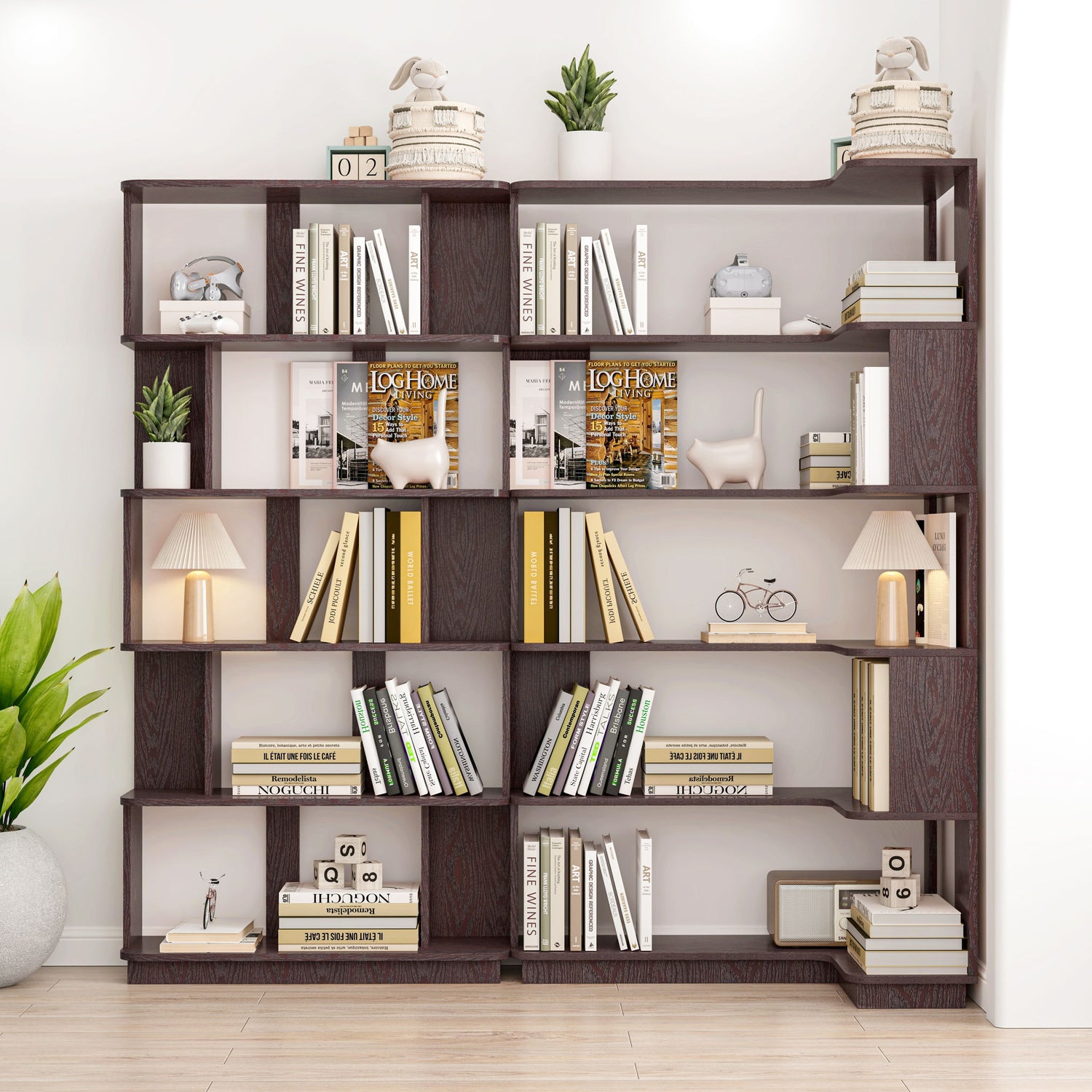 L-Shaped Design Corner Bookshelf