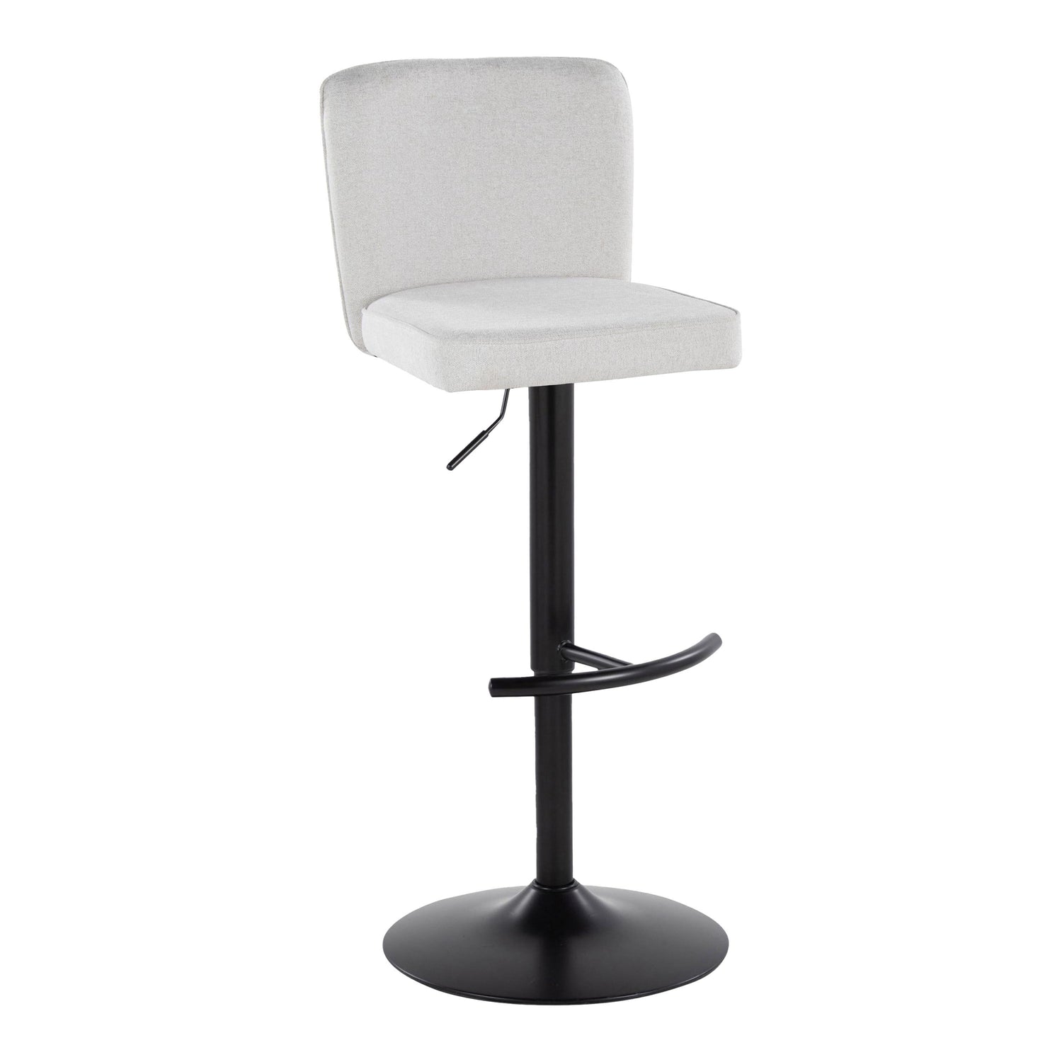 Henry - Contemporary Adjustable Barstool &amp; Swivel With Rounded T Footrest (Set of 2)