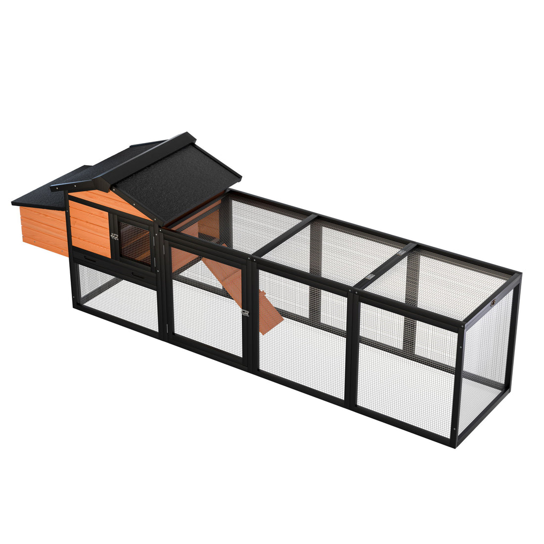 Chicken Coop With Run And Nesting Box, Large Outdoor Hen House For Backyard