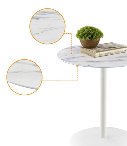 Circa - 17.5&quot; End Table With Marble Textured Top