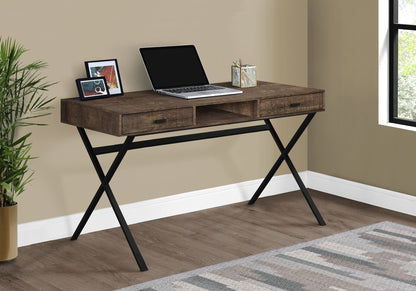 Computer Desk For Home Office, Laptop, Storage Drawers, Glossy Contemporary &amp; Modern