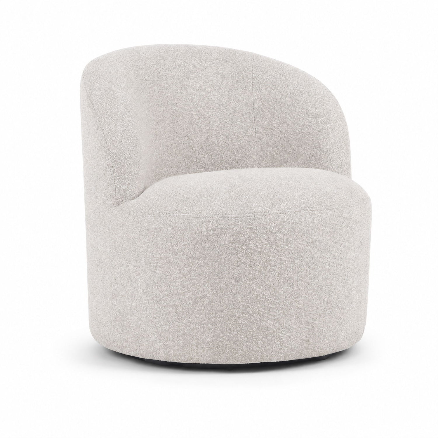 Upholstered Barrel Accent Chair For Living Room - White