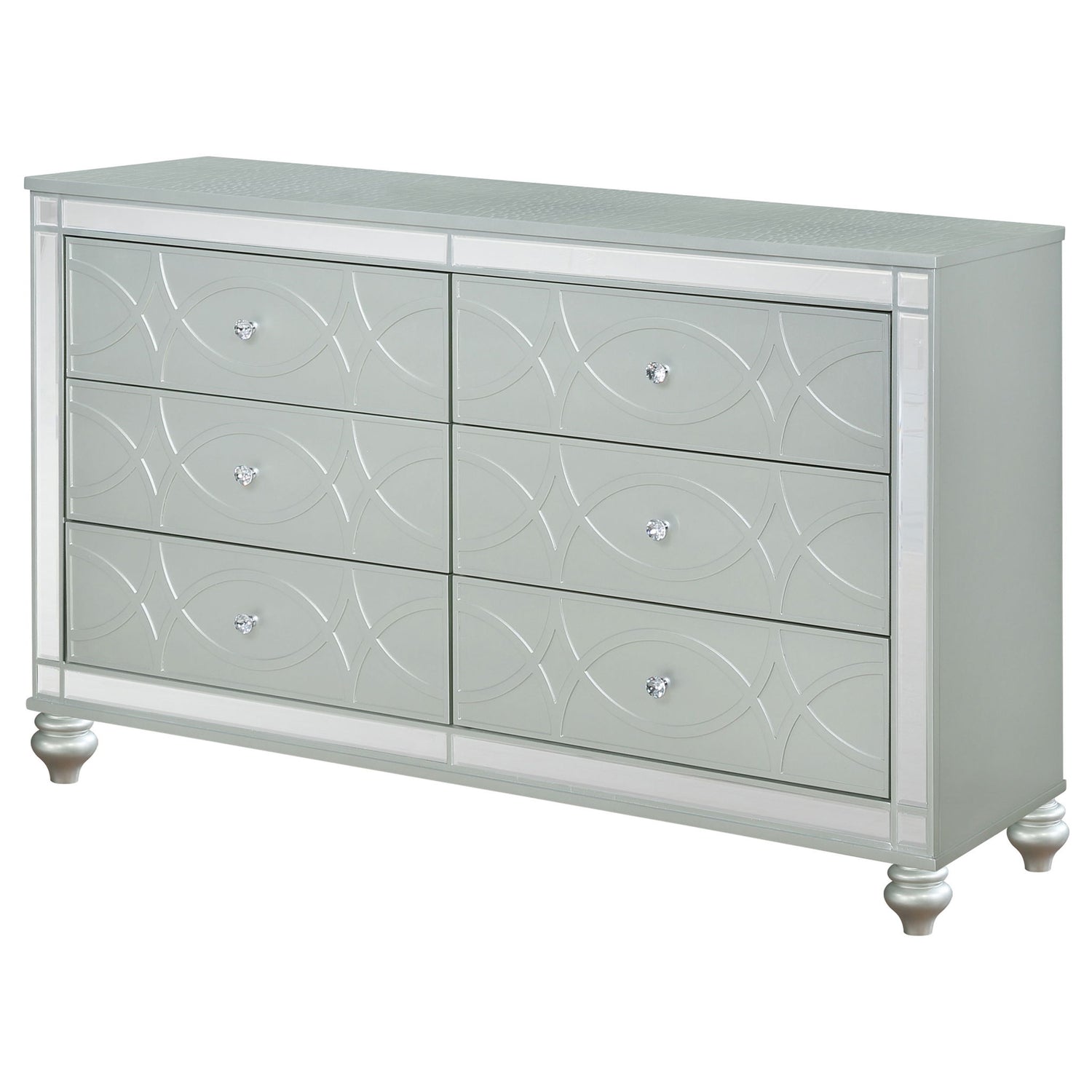 Arabesque - 6 Drawer Dresser - Silver