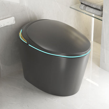 Unique Smart Toile With Built In Bidet, Auto Open / Close Seat, Foot Sensor, LED Display, Night Light, Warm Water &amp; Dryer Ceramic
