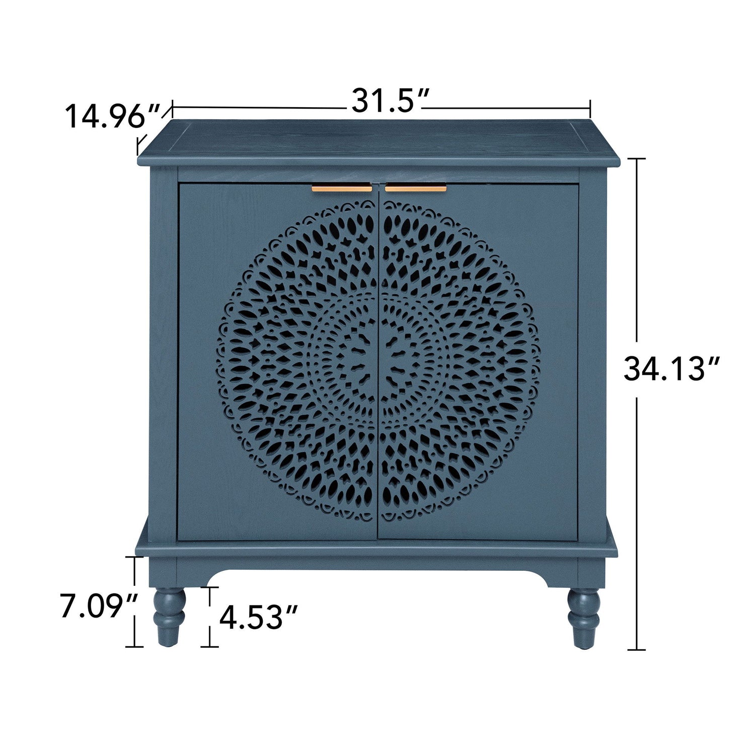 Hollow - Carved 2 Doors Accent Cabinet