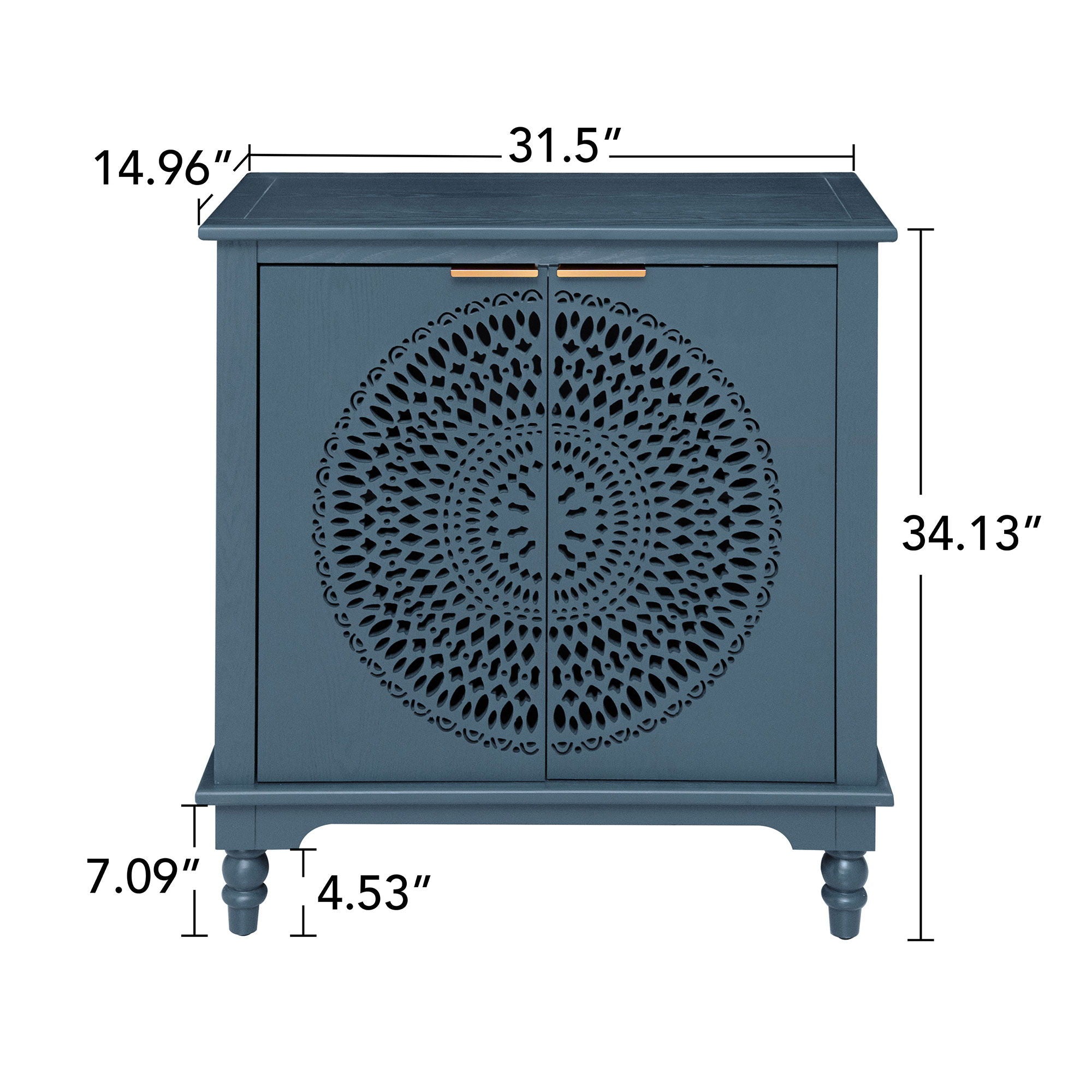 Hollow - Carved 2 Doors Accent Cabinet