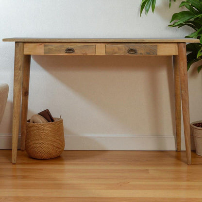 2 Drawer Nordic Writing Desk - Oak