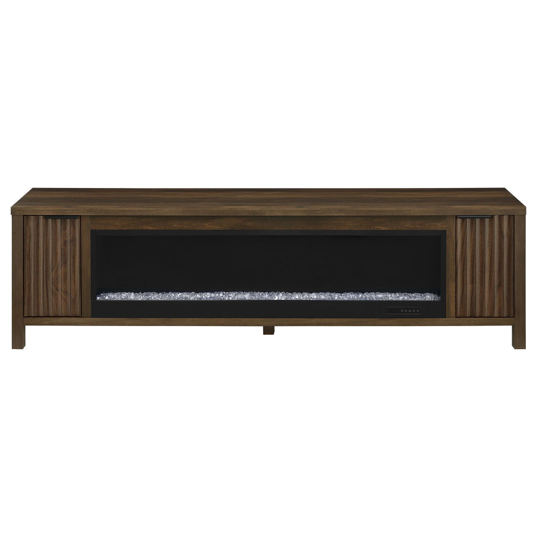 Alamitos - Electric Fireplace TV Stand With Flame Visualizer - Pine Wood