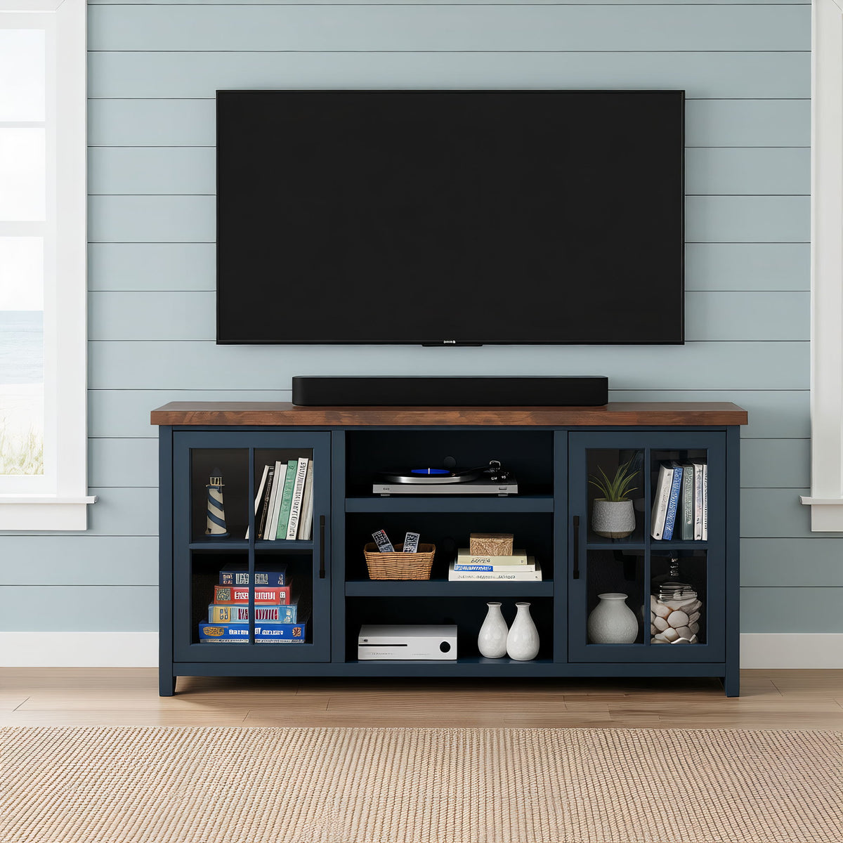 TV Stand Console &amp; Cable Management
