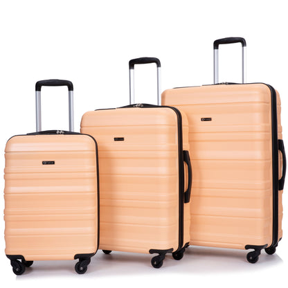 Expandable 3 Piece Luggage Sets Lightweight &amp; Durable Suitcase, Spinner Wheels, Tsa Lock