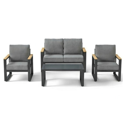 Modern Outdoor Sofa Set With Coffee Table