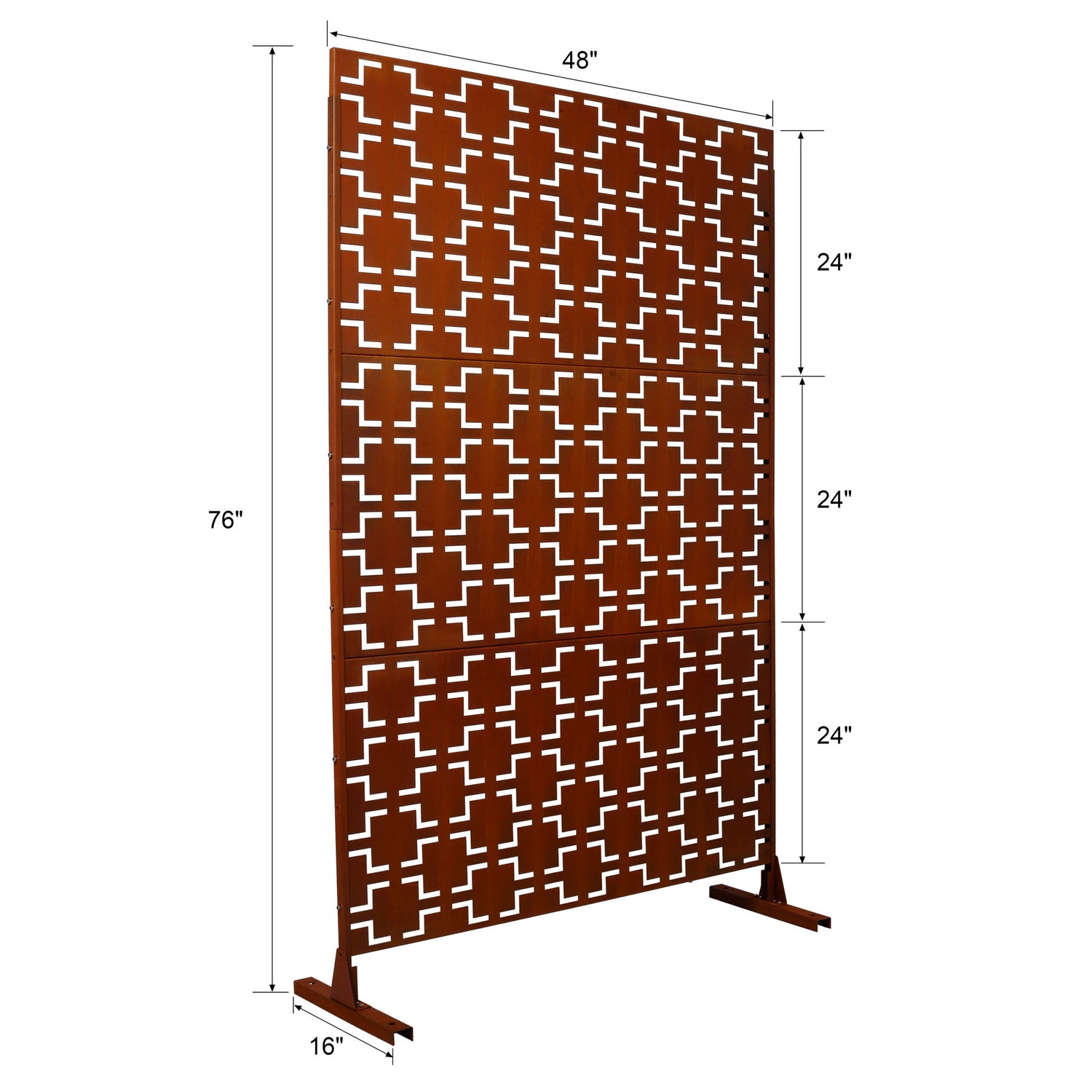 Outdoor &amp; Indoor Metal Privacy Freestanding Decorative Screen
