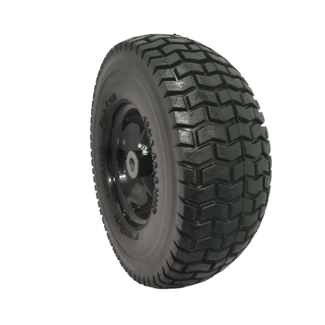 Flat Free Tire And Wheel Assemblies For Riding Lawn Mowers With 3&quot; Hub - Black