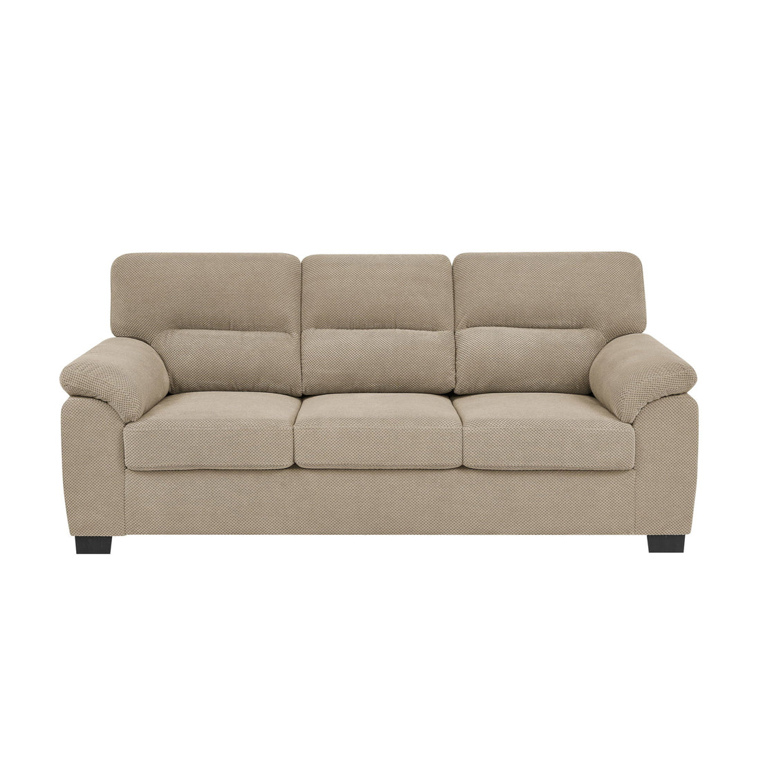 3 Seater Sofa With Padded Armrests And Triangular Leg