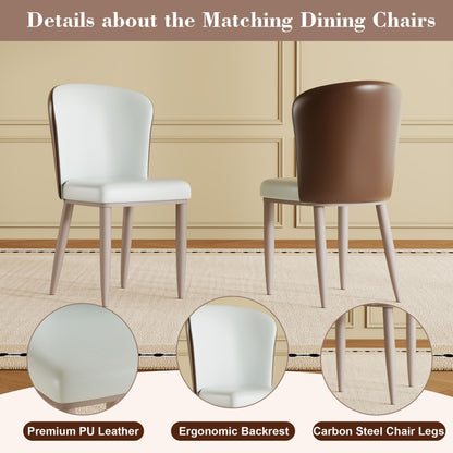 Table With Rotating Tray Scratch &amp; Heat For Kitchen &amp; Restaurant, 4 Chairs - White