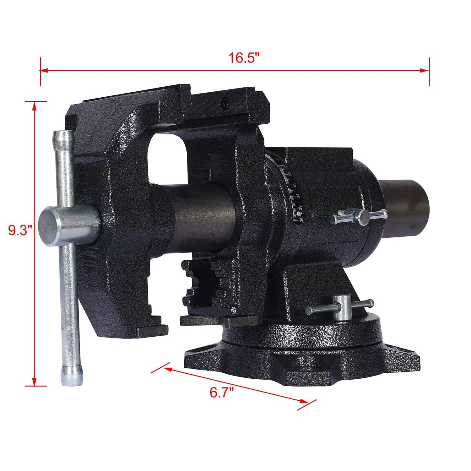 Heavy Duty 5&quot; Multi Jaw Rotating Bench Vise With 360 Degree Swivel Base And Head