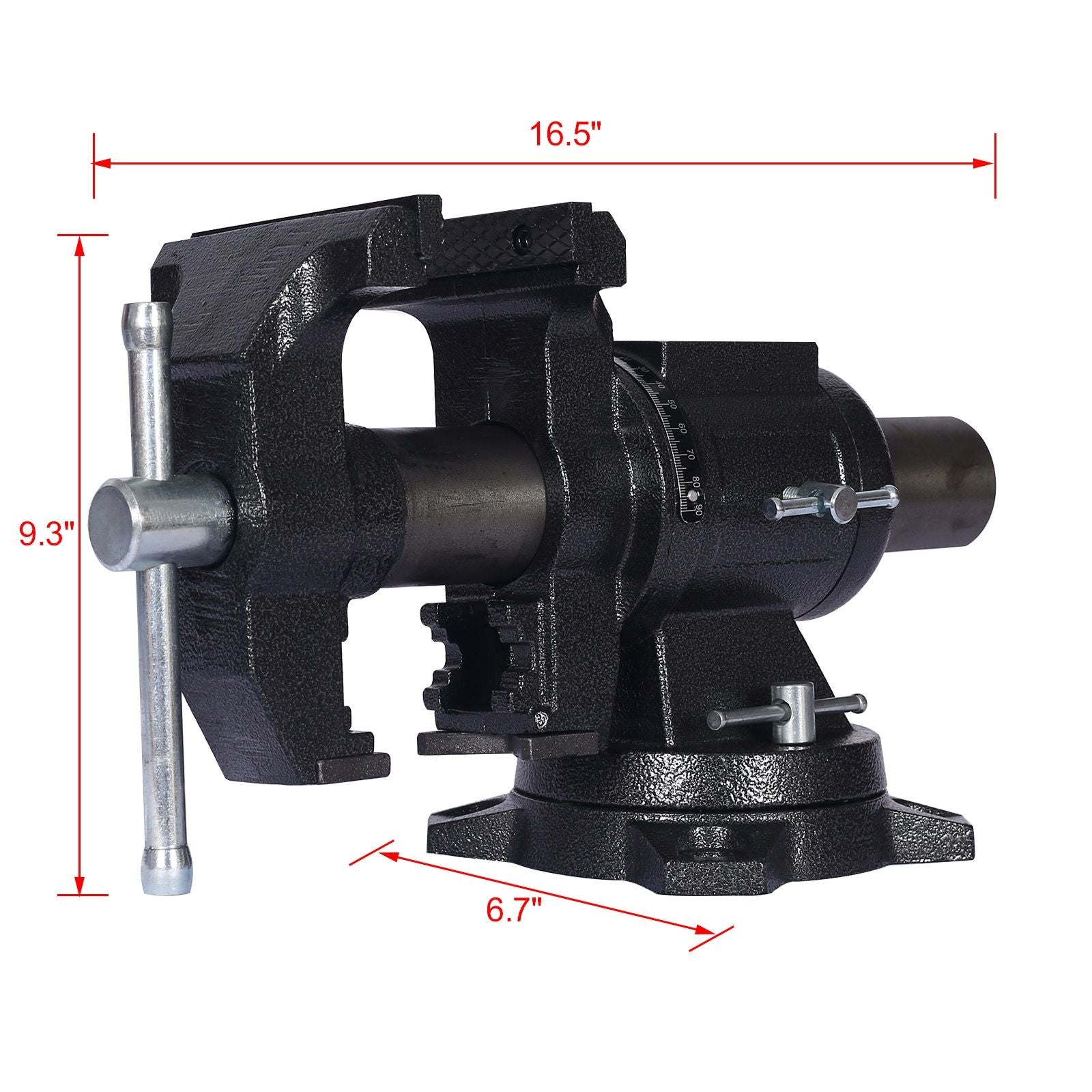 Heavy Duty 5&quot; Multi Jaw Rotating Bench Vise With 360 Degree Swivel Base And Head