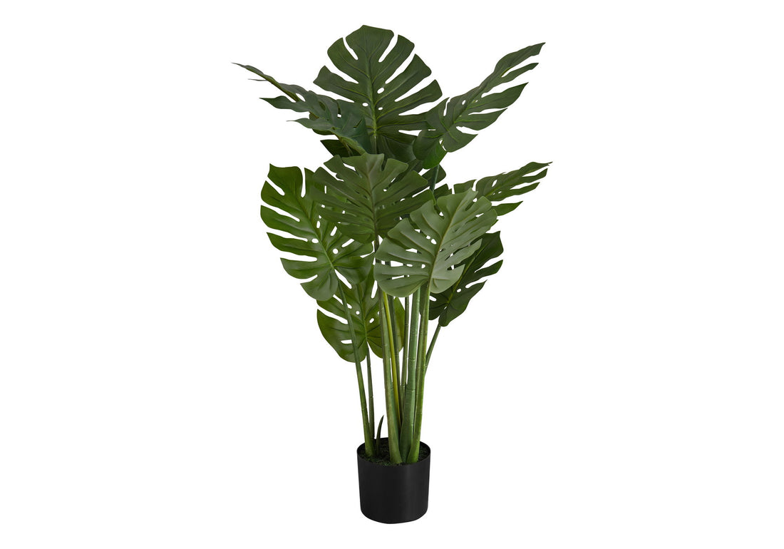 45&quot; Tall, Artificial Plant, Monstera Tree, Indoor, Faux, Fake, Floor, Greenery, Potted, Real Touch, Decorative - Green / Black