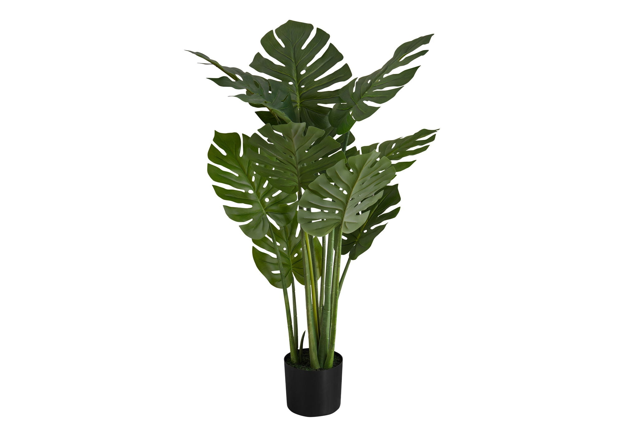 45&quot; Tall, Artificial Plant, Monstera Tree, Indoor, Faux, Fake, Floor, Greenery, Potted, Real Touch, Decorative - Green / Black