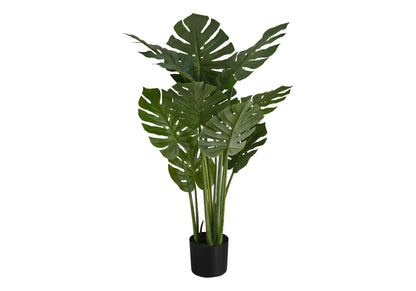 45&quot; Tall, Artificial Plant, Monstera Tree, Indoor, Faux, Fake, Floor, Greenery, Potted, Real Touch, Decorative - Green / Black