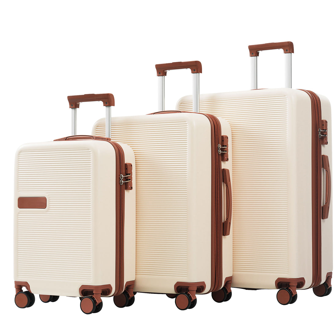 Hardshell Luggage Sets 3 Pieces Contrast Color Suitcase With Spinner Wheels And Tsa Lock 20&quot; 24&quot; 28&quot; Available