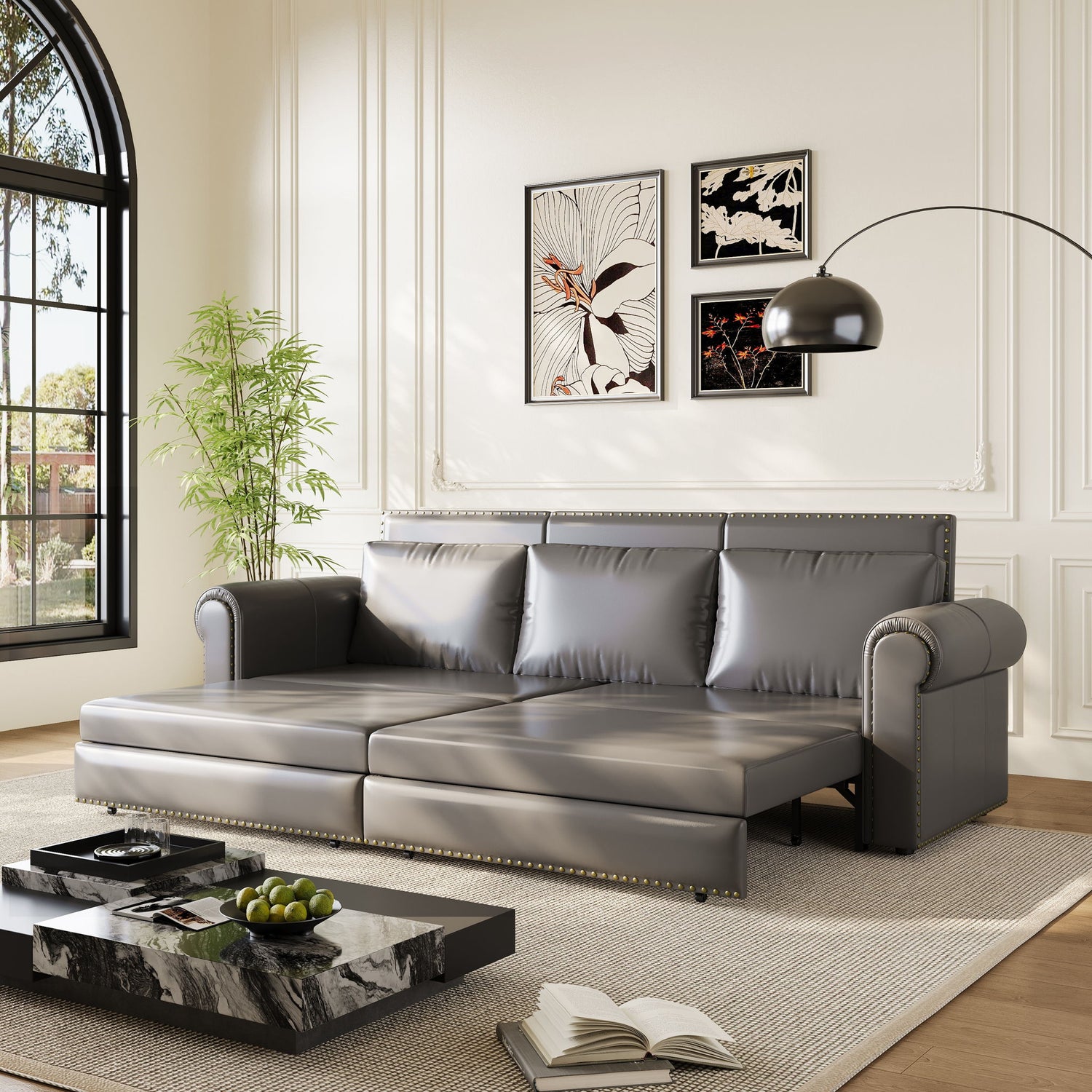 Chesterfield Sofa &amp; Pull Out Bed