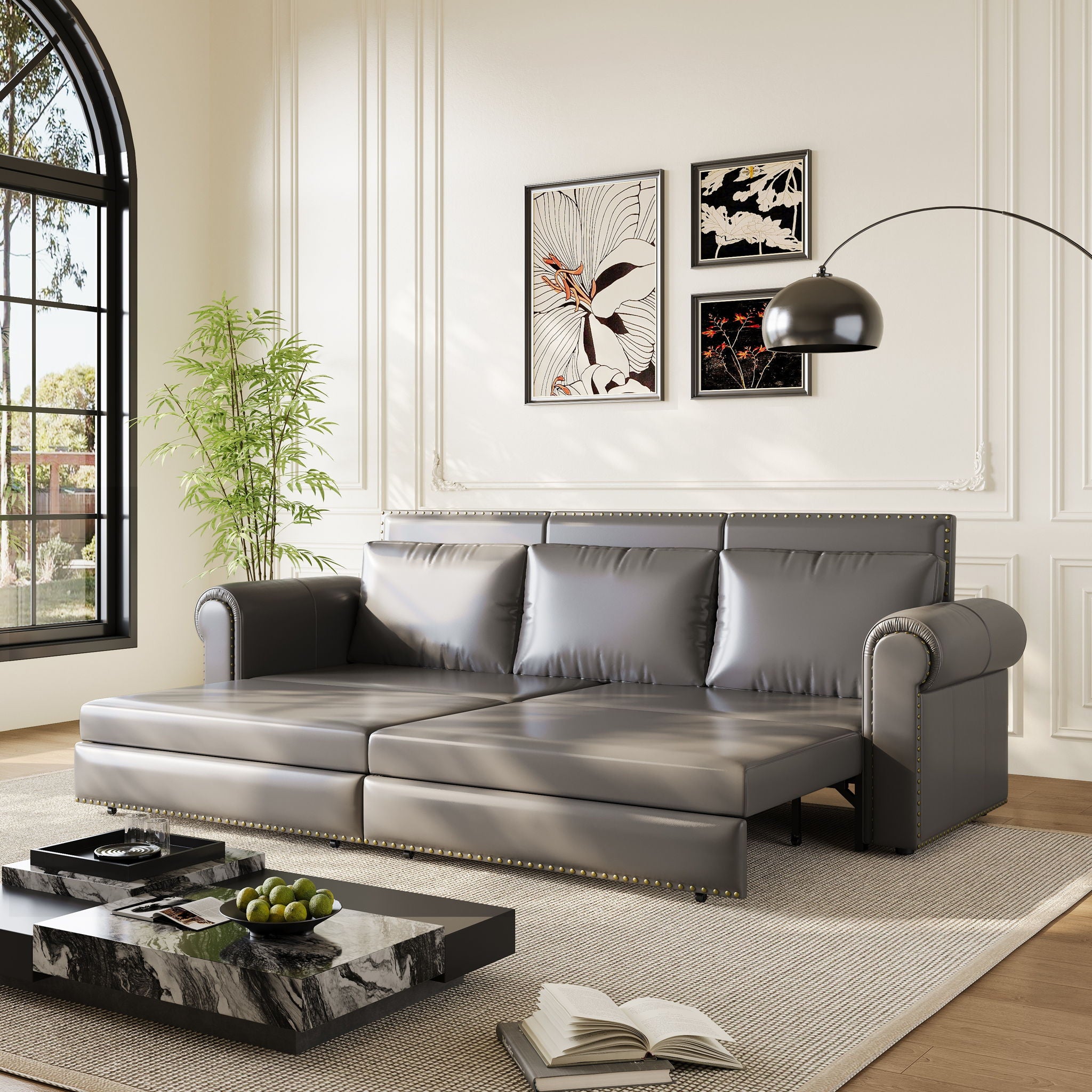 Chesterfield Sofa &amp; Pull Out Bed