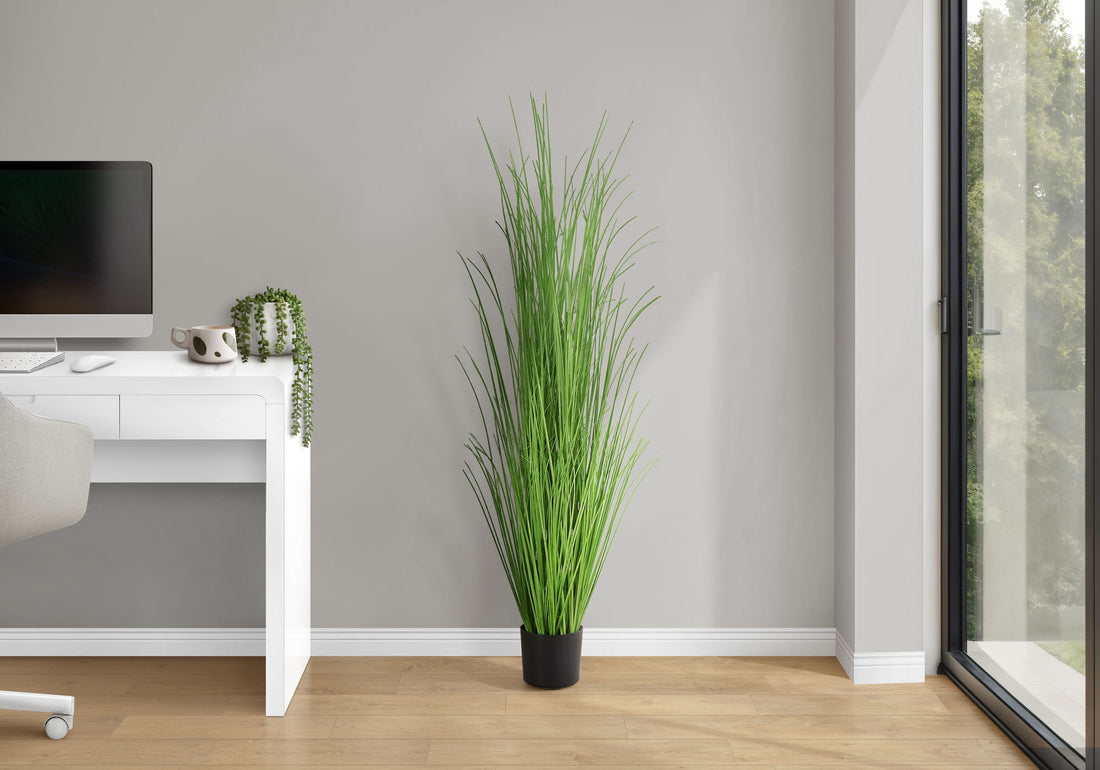 47&quot; Tall, Artificial Plant, Grass Tree, Indoor, Faux, Fake, Floor, Greenery, Potted, Real Touch, Decorative - Green / Black