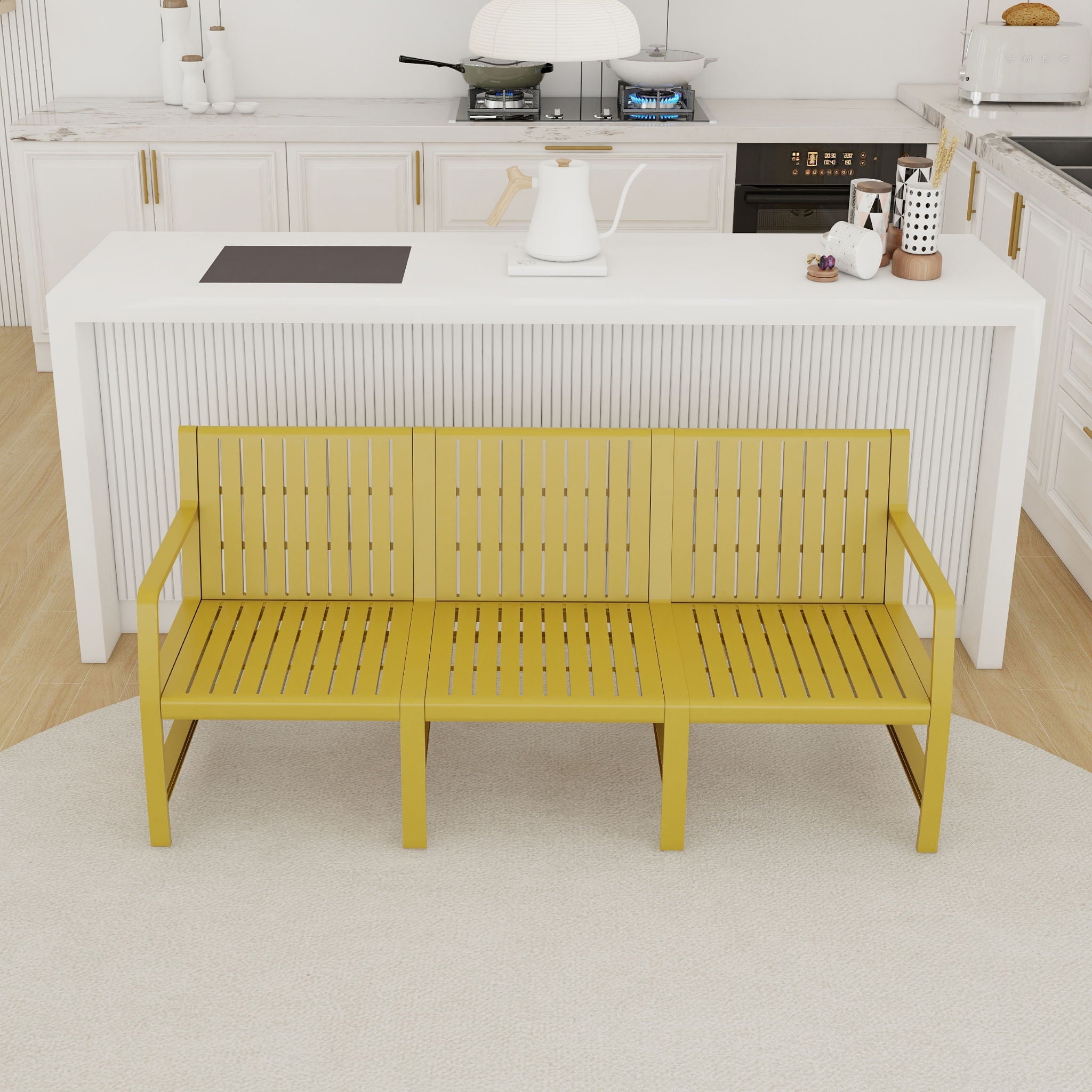 1 Piece Indoor / Outdoor 3 Seater Sofa, UV-Resistant, Waterproof And Durable