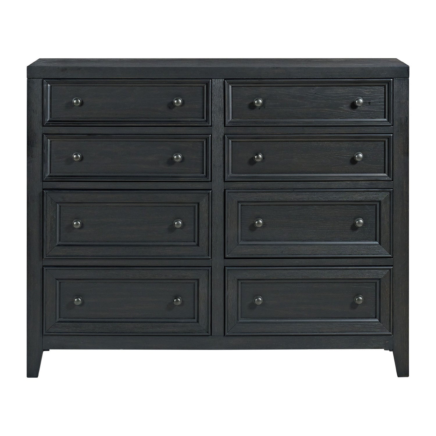 8 Drawer Dresser With Framed Fronts And Smooth Metal Glides
