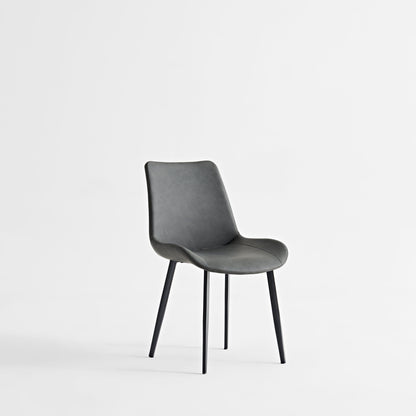 Dining Table Set, Chairs (Set of 2) - Grey