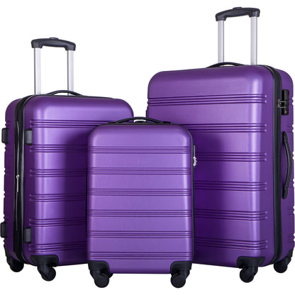 3 Piece Luggage Set Hardside Spinner Suitcase With Tsa Lock 20&quot; 24&quot; 28&quot; Available