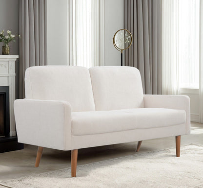 Loveseat Sofa, European Style With Sleek Design, Modern &amp; Vintage Flair, Upholstered 2 Seater Couch
