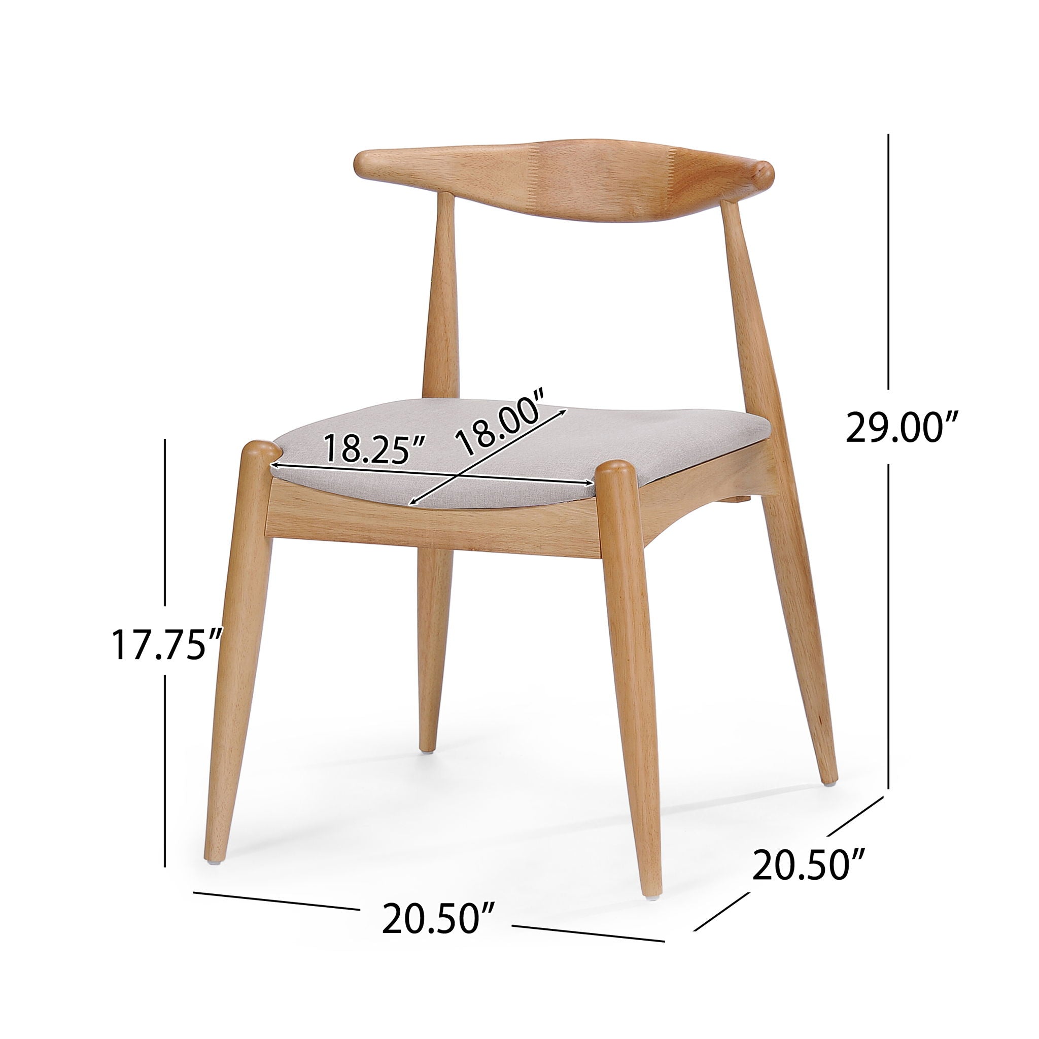 Elegant Dining Chairs With Ergonomic Backrest &amp; Comfort Cushions (Set of 2)