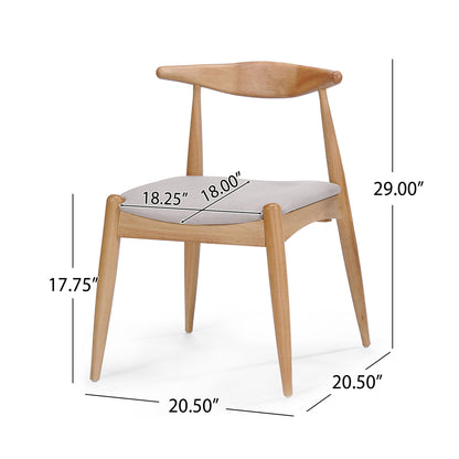 Elegant Dining Chairs With Ergonomic Backrest &amp; Comfort Cushions (Set of 2)